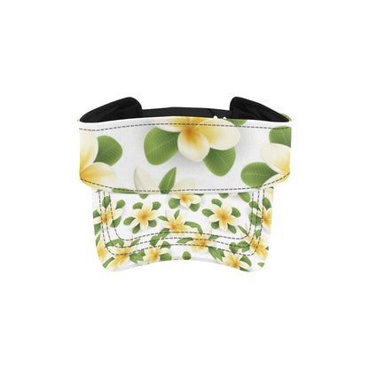 Yellow Plumeria Pattern Print Design PM012 Unisex Sun Visor