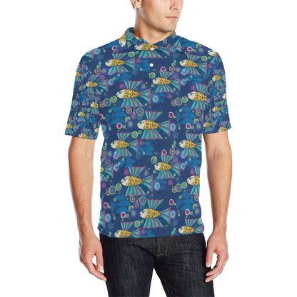 Flying Fish Pattern Print Design 01 Men Polo Shirt