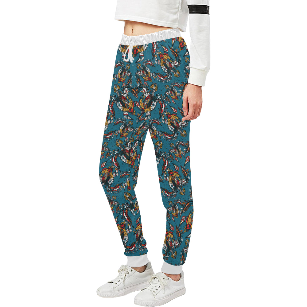 Sea Turtle Tribal Colorful Hand Drawn Unisex Sweatpants