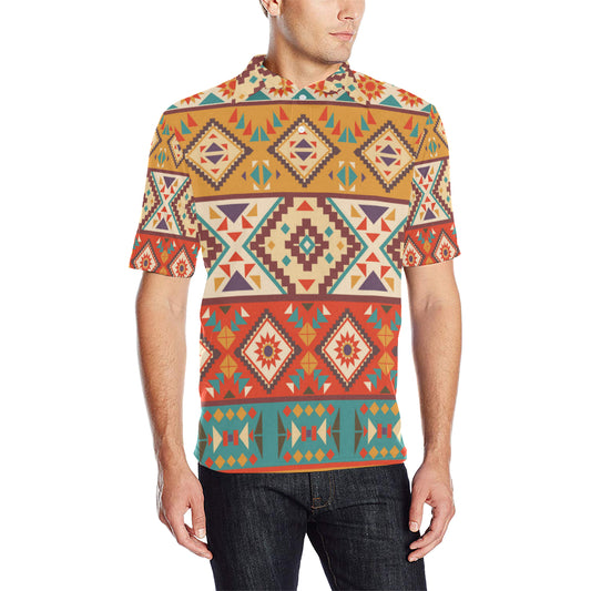Navajo Pattern Print Design A01 Men Polo Shirt