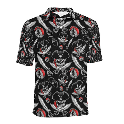 Pirate Pattern Print Design A05 Men Polo Shirt