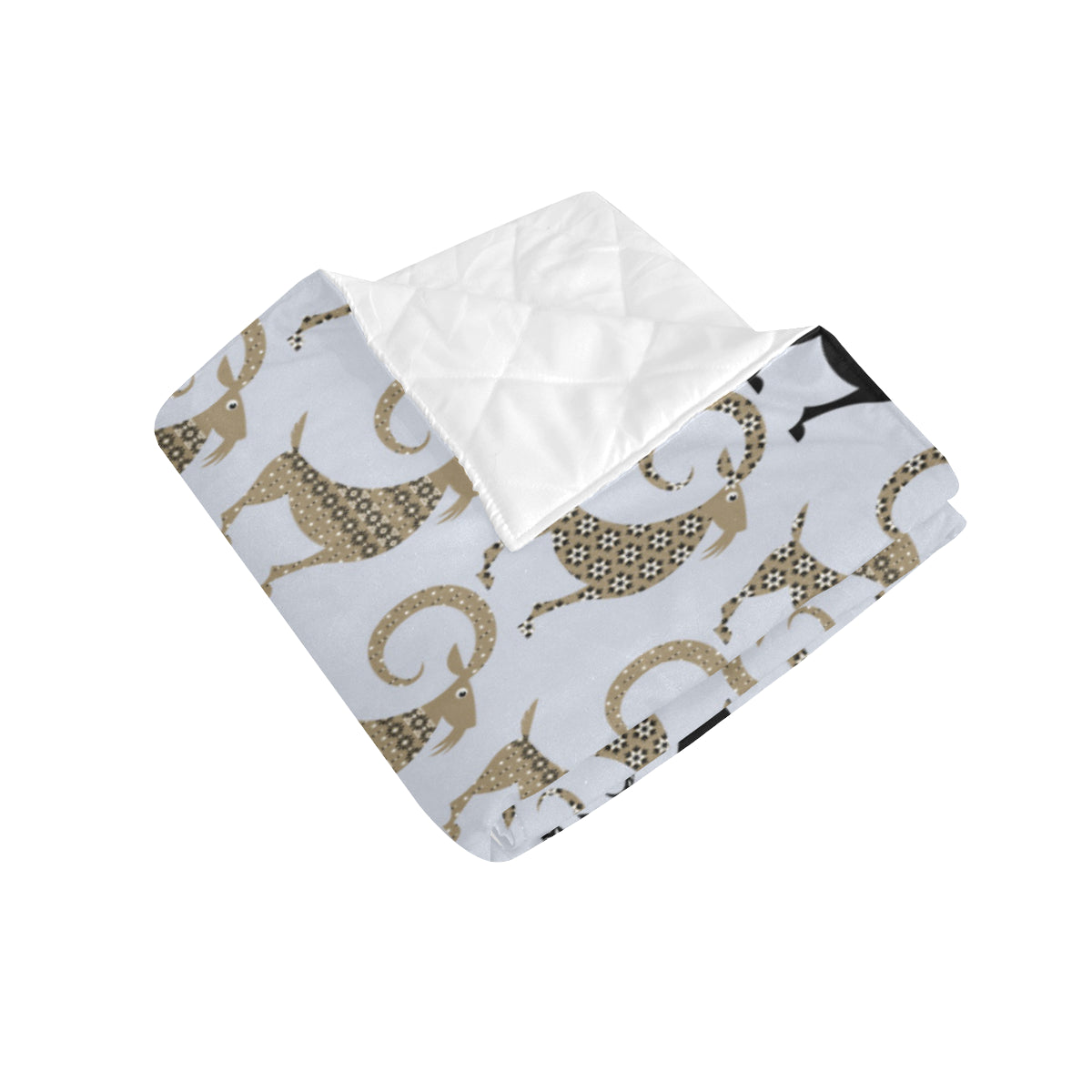 Goat Pattern Print Design 03 Premium Quilt