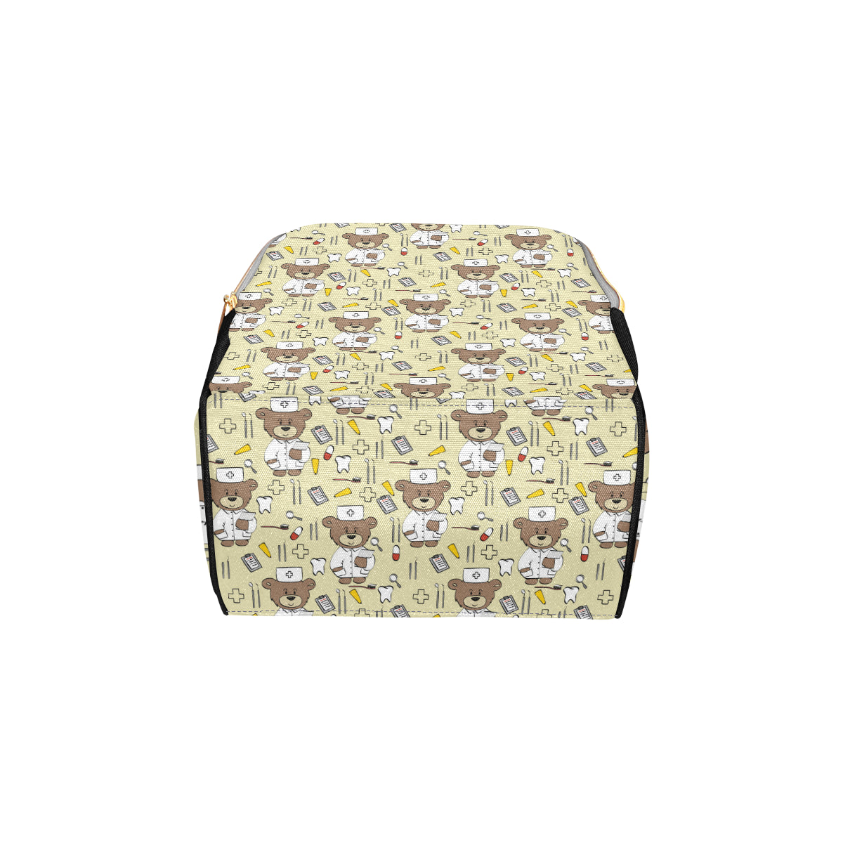 Nurse Bear Pattern Print Design A02 Diaper Bag Backpack