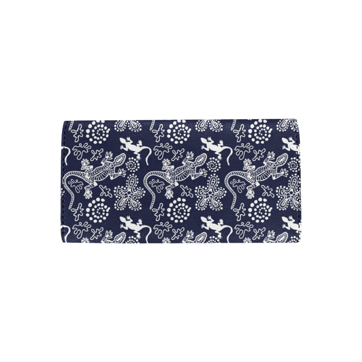 lizard Pattern Print Design 03 Women's Trifold Wallet