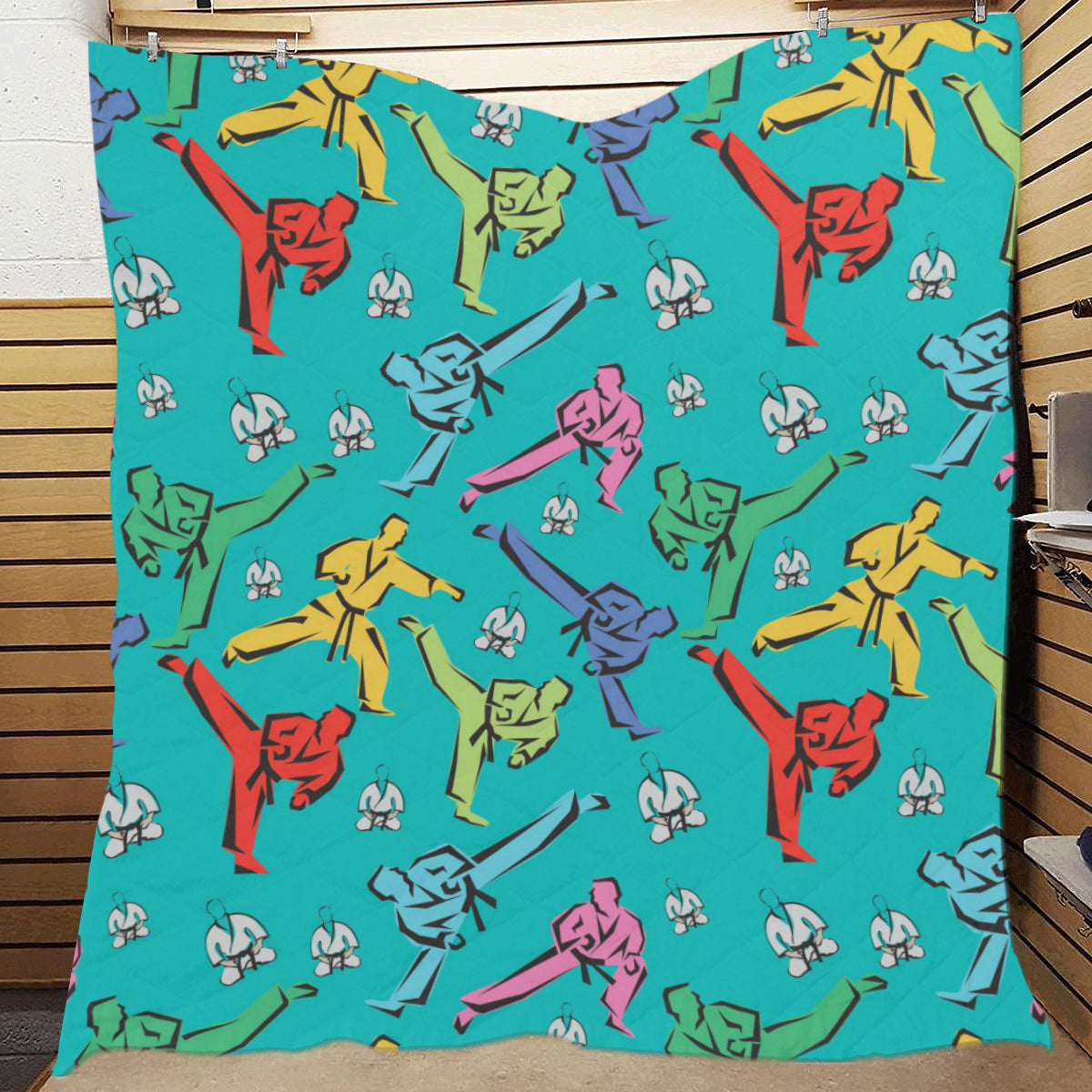 Judo Pattern Print Design 01 Premium Quilt