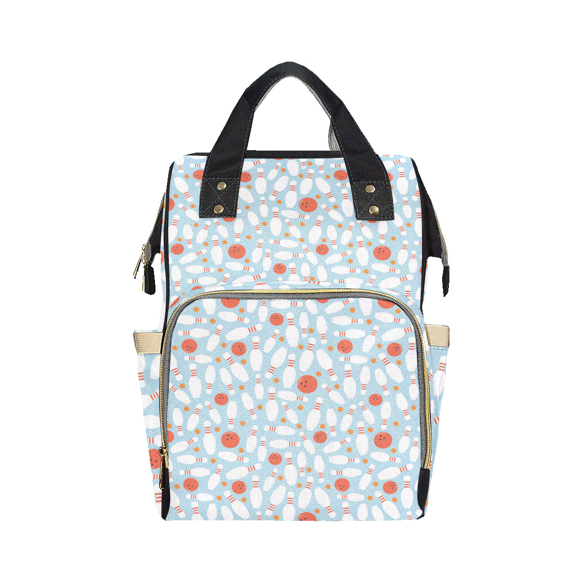 Bowling Pattern Print Design 09 Diaper Bag Backpack
