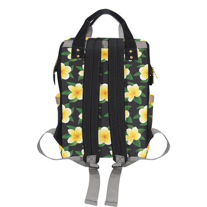 Plumeria Pattern Print Design A03 Diaper Bag Backpack
