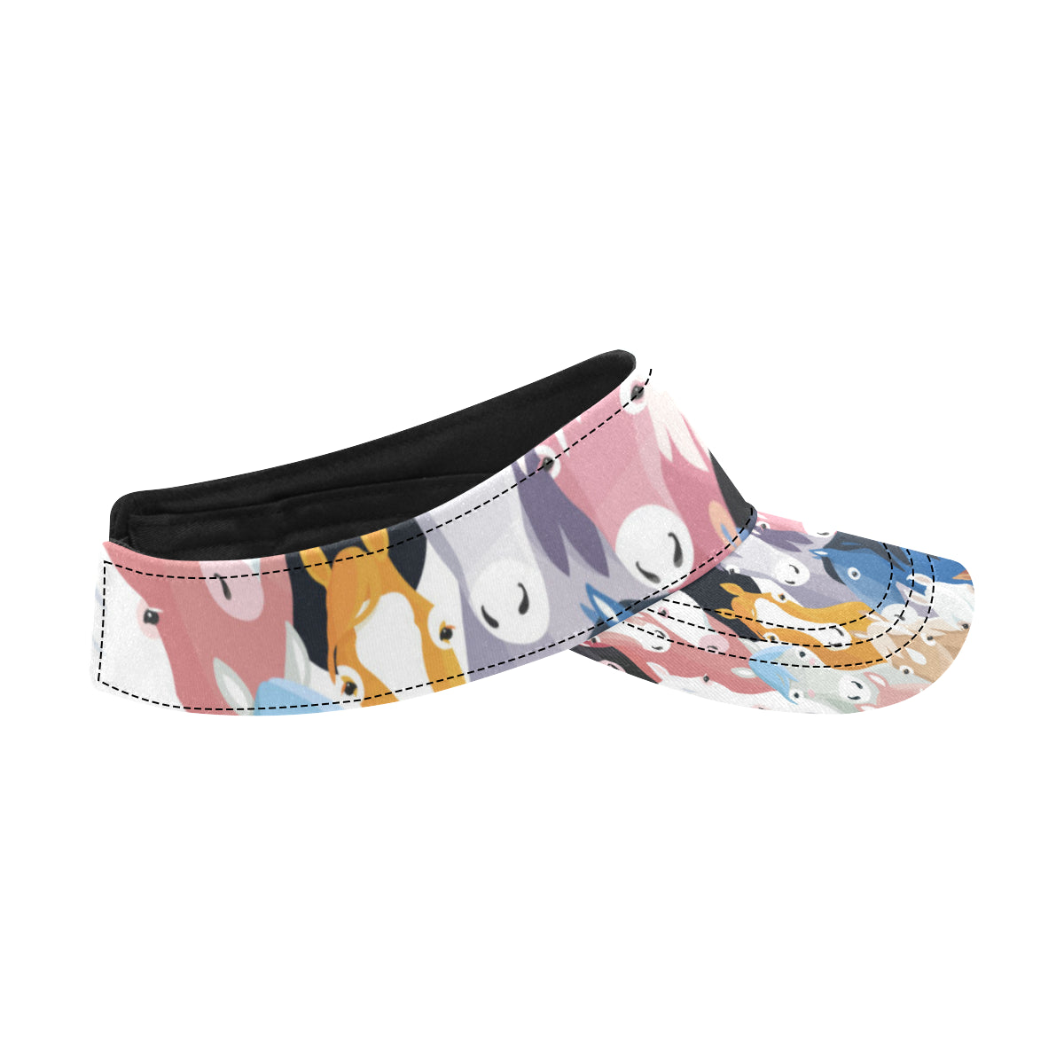 Colorful Horse Pattern Unisex Sun Visor