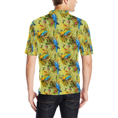 Parrot Pattern Print Design A02 Men Polo Shirt