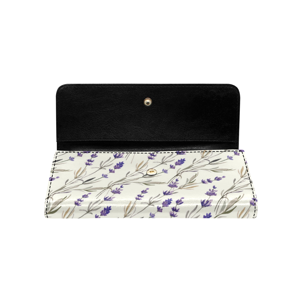 Lavender Pattern Print Design 01 Women's Trifold Wallet
