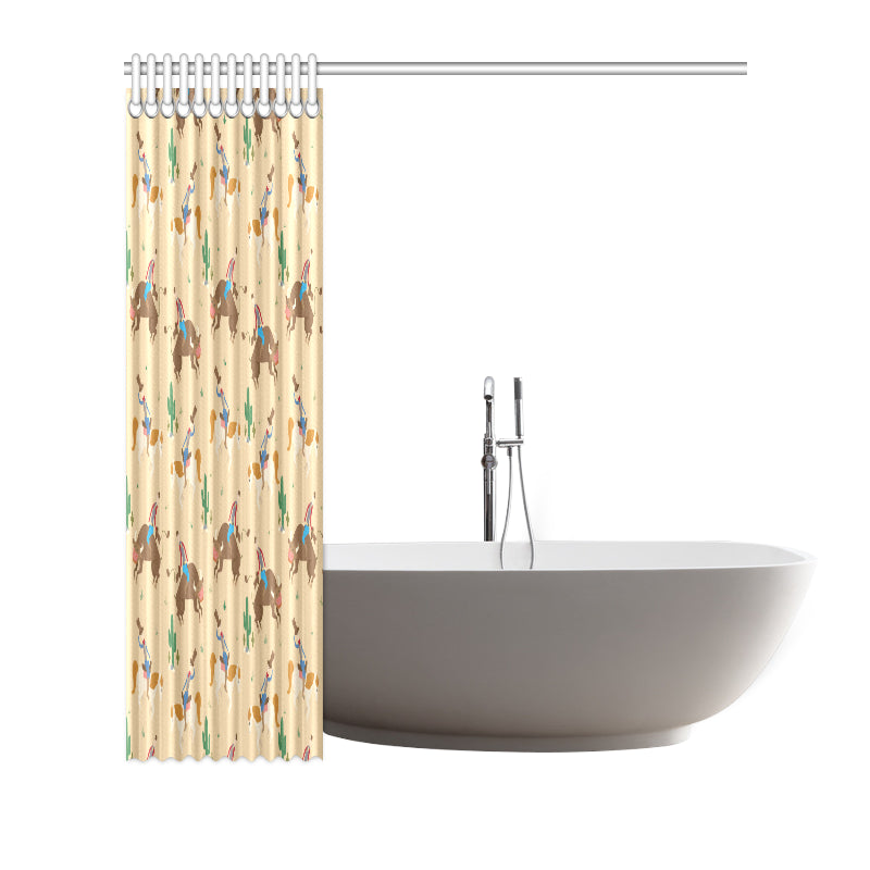 Rodeo Pattern Print Design A02 Shower Curtain