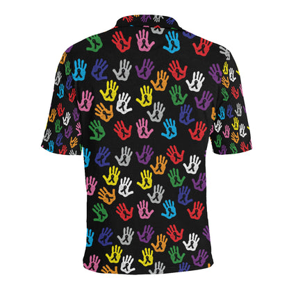 Cancer Awareness Pattern Print Design 04 Men Polo Shirt