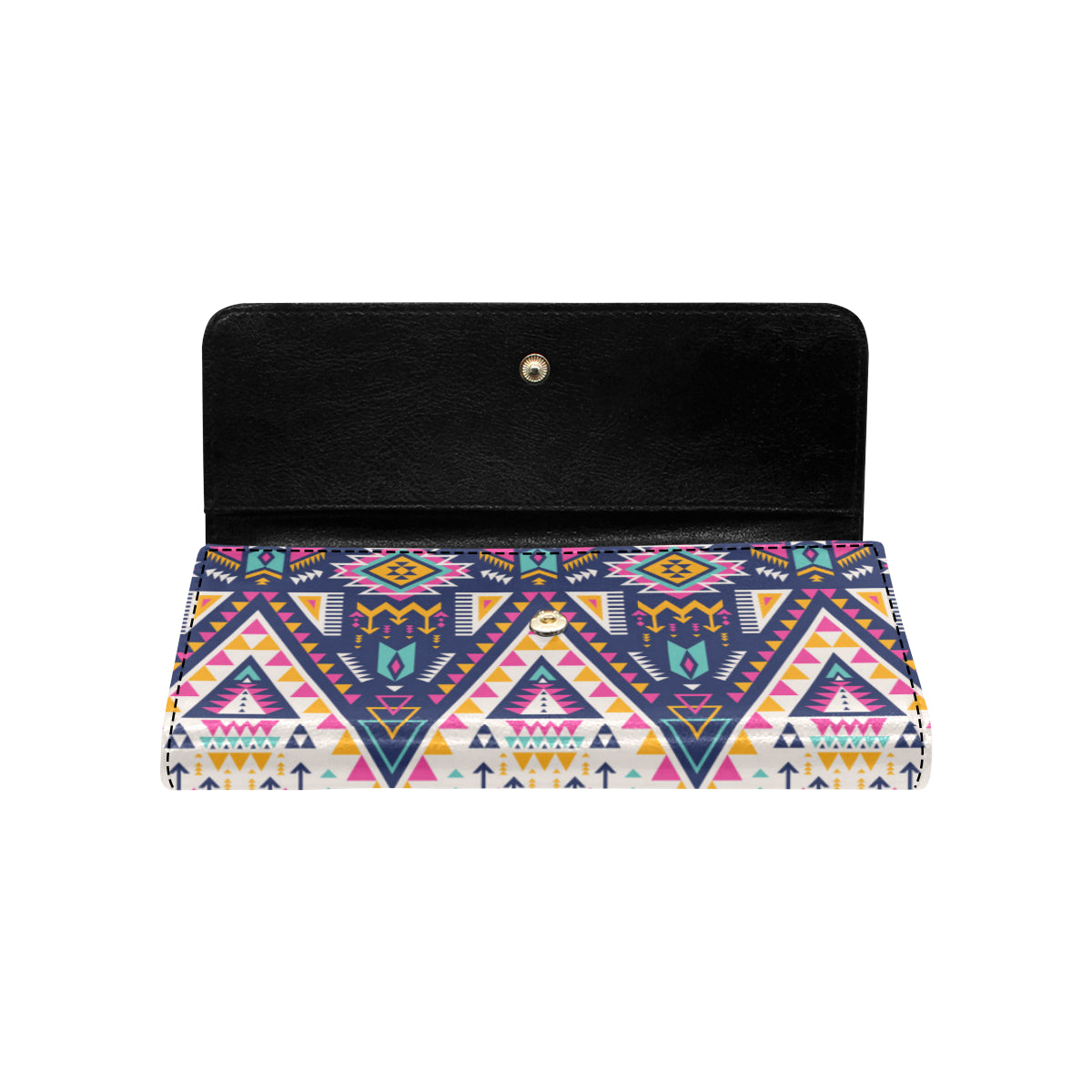 Pink Tribal Aztec native american Women's Trifold Wallet