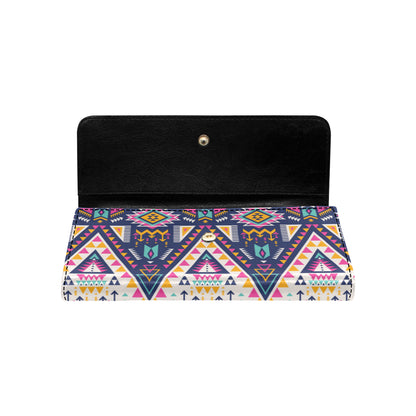 Pink Tribal Aztec native american Women's Trifold Wallet