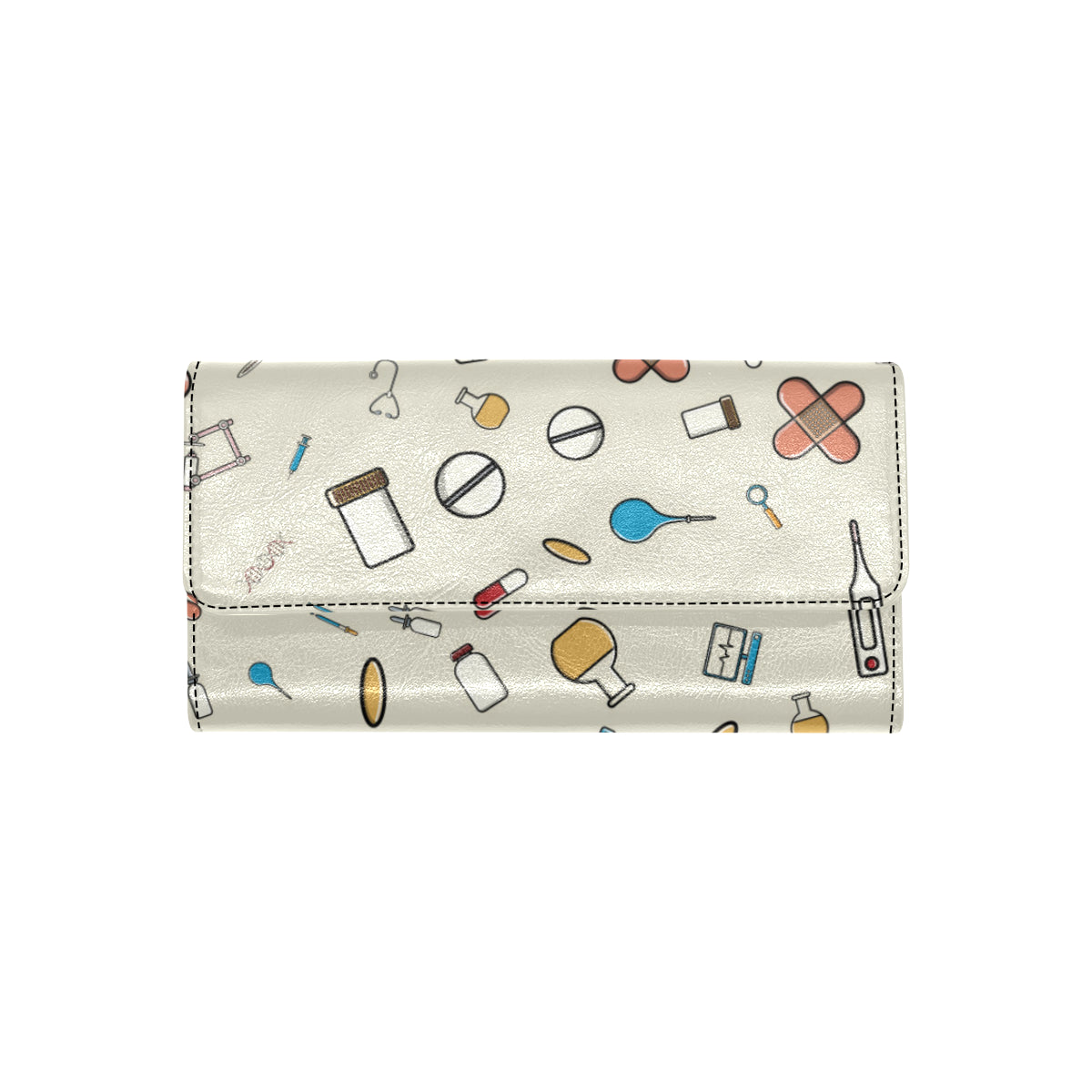 Nurse Pattern Print Design A04 Women's Trifold Wallet
