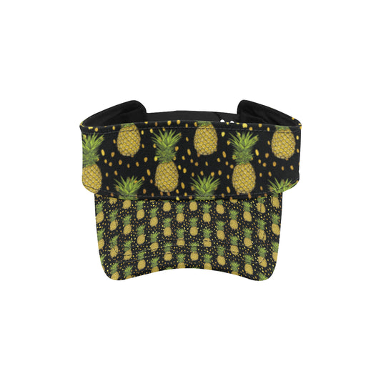 Pineapple Gold Dot Themed Print Unisex Sun Visor