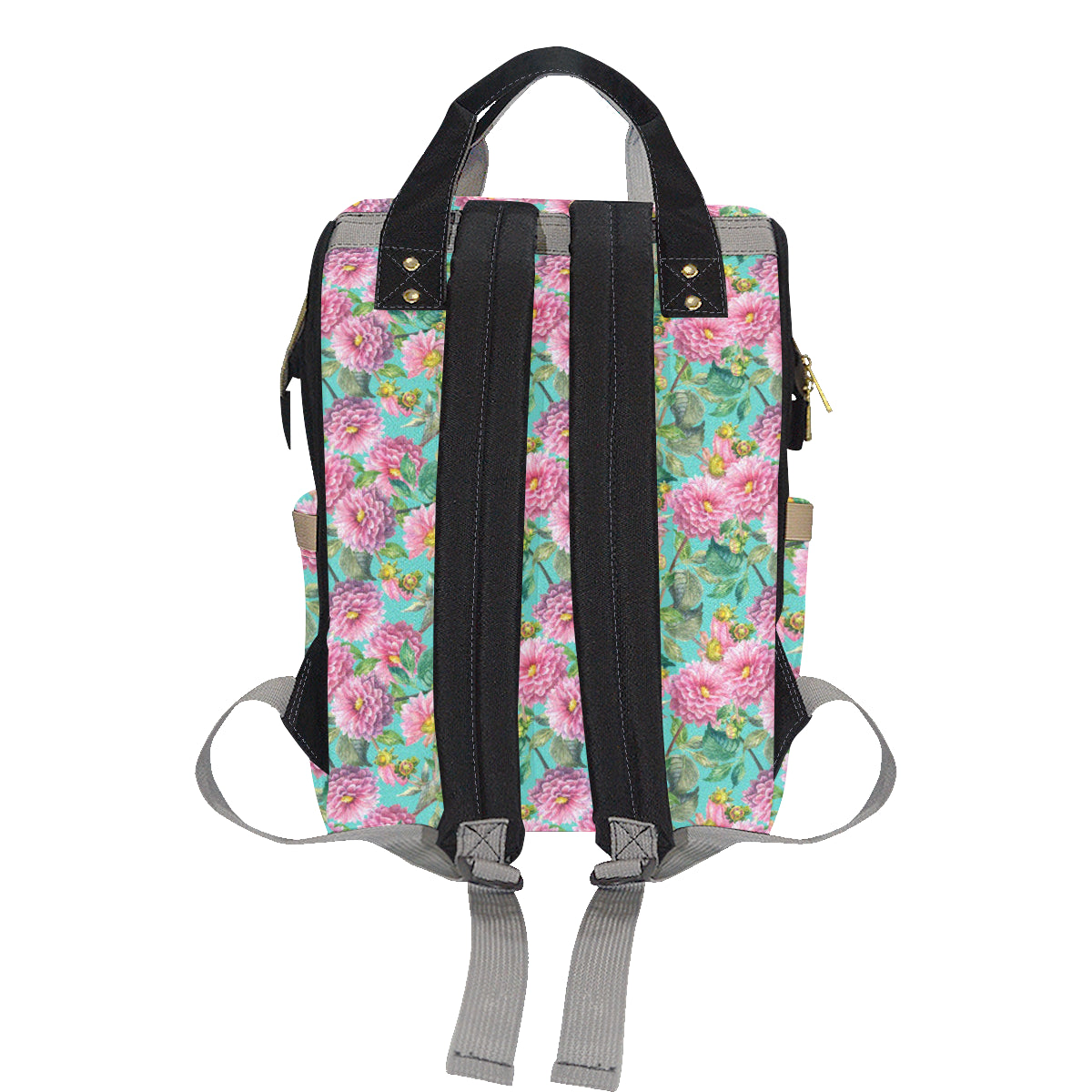 Dahlia Pattern Print Design DH07 Diaper Bag Backpack