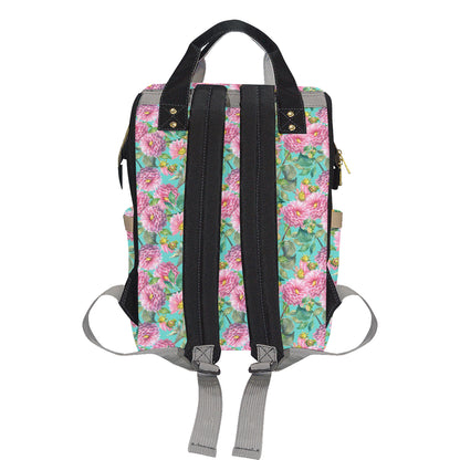 Dahlia Pattern Print Design DH07 Diaper Bag Backpack