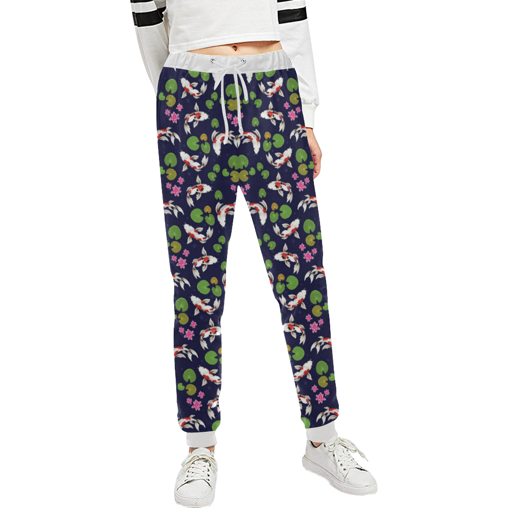 Koi Carp Pattern Design Themed Print Unisex Sweatpants