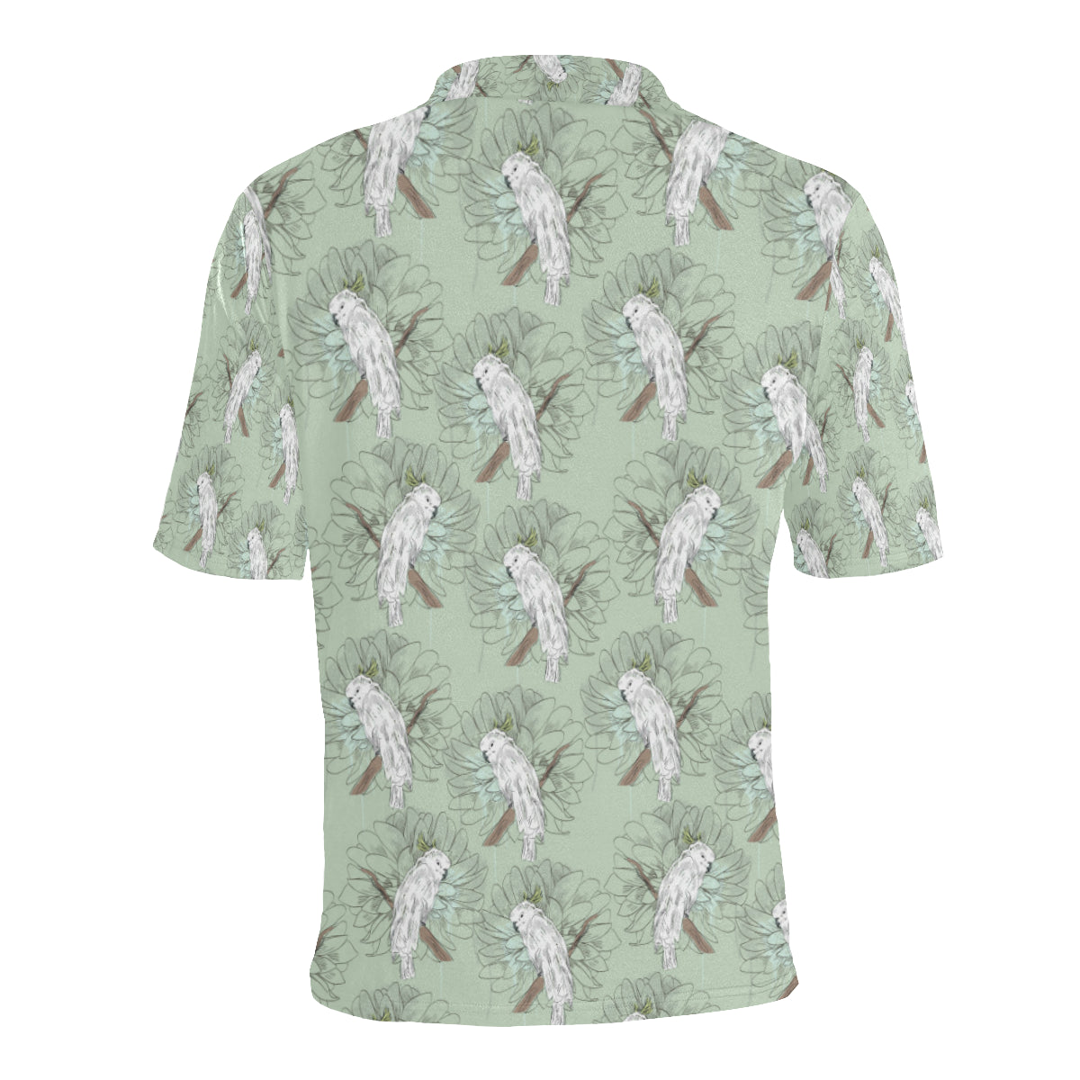 Cockatiel Pattern Print Design 01 Men Polo Shirt