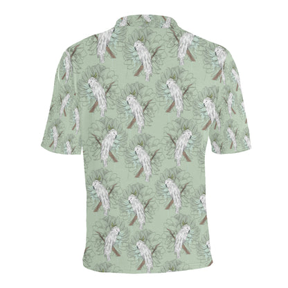 Cockatiel Pattern Print Design 01 Men Polo Shirt