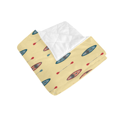 Kayak Pattern Print Design 02 Premium Quilt