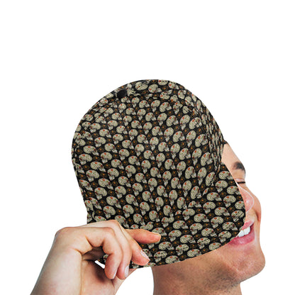 Sugar Skull Flower Design Themed Print Snapback Cap