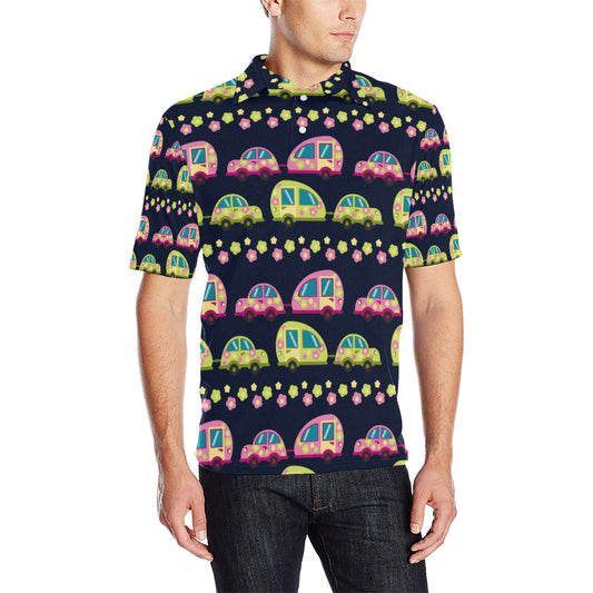 Camper Cute Camping Design No 3 Print Men Polo Shirt