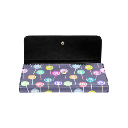 Lollipop Pattern Print Design LL03 Women's Trifold Wallet