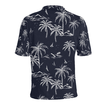 Pacific island Pattern Print Design A02 Men Polo Shirt