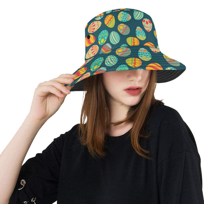 Easter Eggs Pattern Print Design RB09 Unisex Bucket Hat