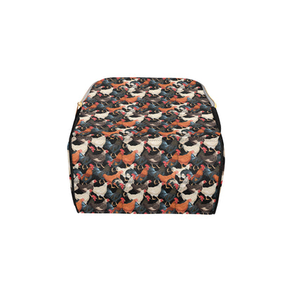 Chicken Print Pattern Diaper Bag Backpack