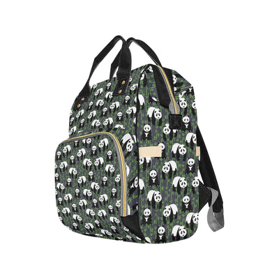 Panda Bear Bamboo Themed Print Diaper Bag Backpack