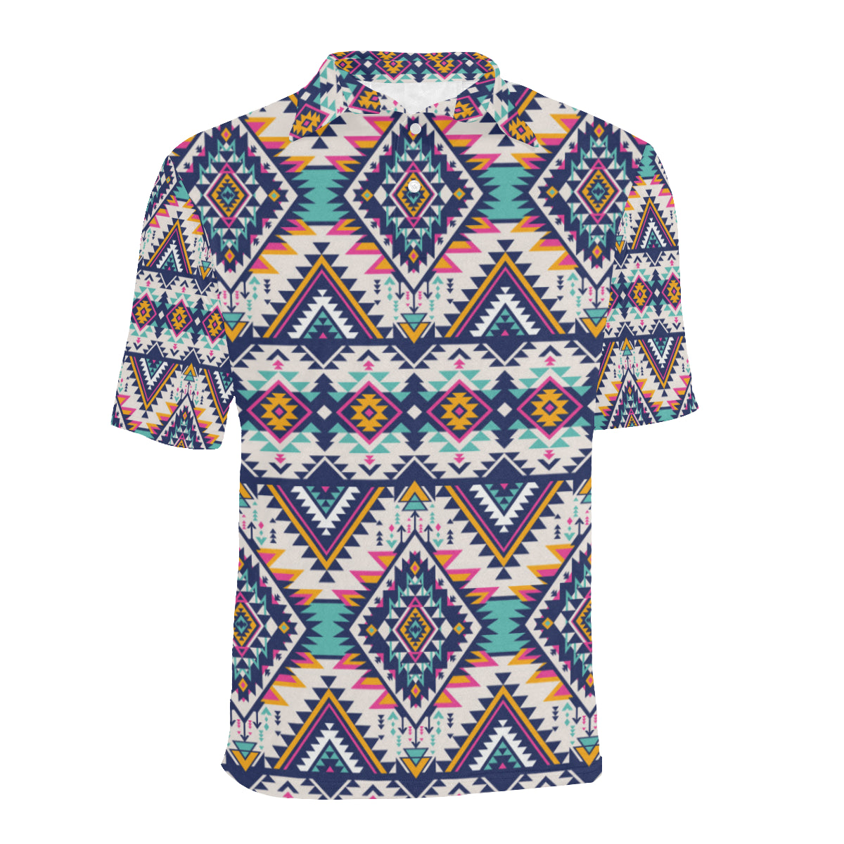 Tribal Aztec native american Men Polo Shirt