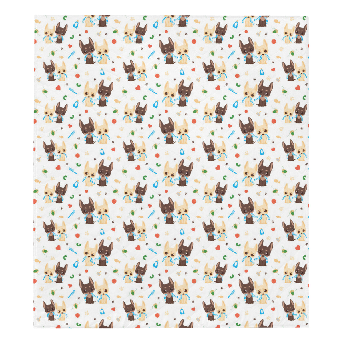 Chihuahua Pattern Print Design 06 Premium Quilt