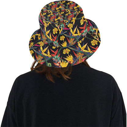Bird Of Paradise Pattern Print Design BOP016 Unisex Bucket Hat