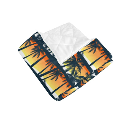 Palm Tree Pattern Print Design PT011 Premium Quilt