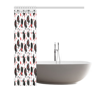 Affenpinscher Pattern Print Design 01 Shower Curtain
