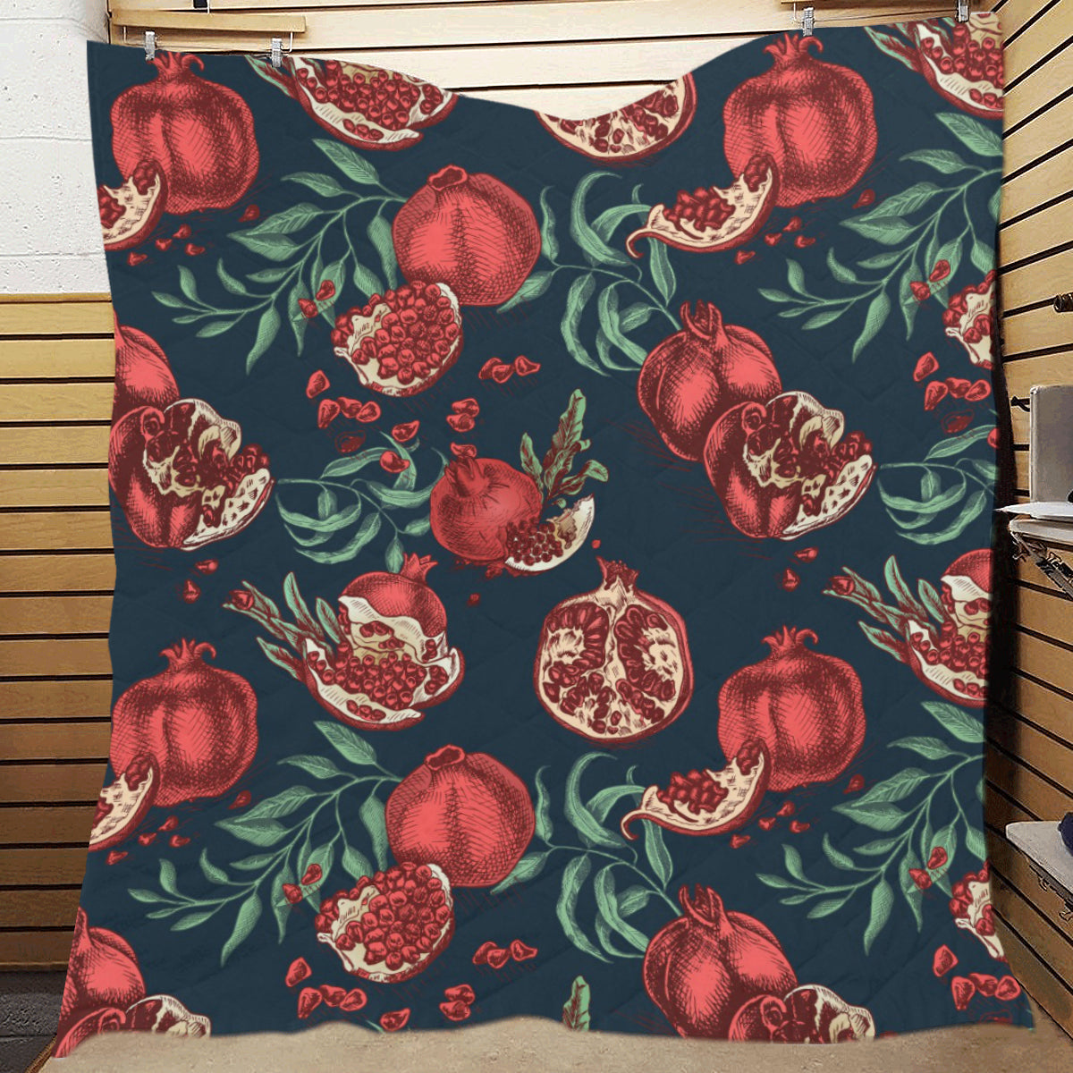 Pomegranate Pattern Print Design PG04 Premium Quilt
