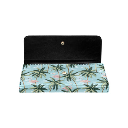 Palm Tree Pattern Print Design PT05 Women's Trifold Wallet