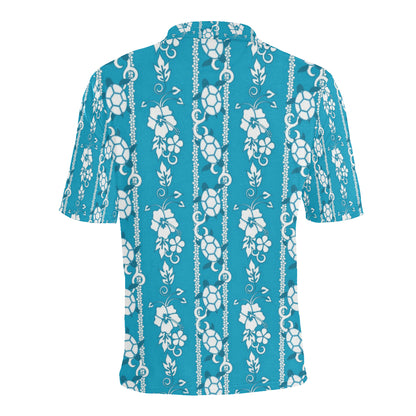 Hawaiian Themed Pattern Print Design H025 Men Polo Shirt