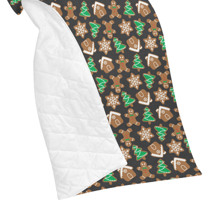 Gingerbread Pattern Print Design 02 Premium Quilt