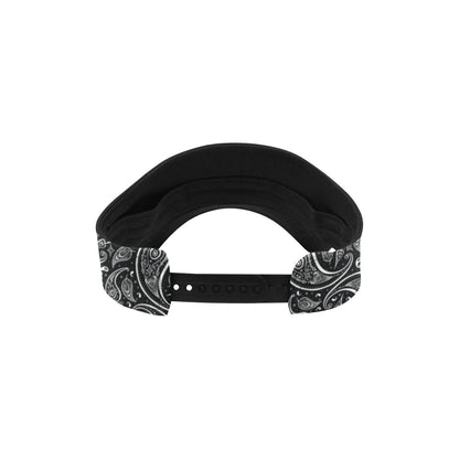 Paisley Black Design Print Unisex Sun Visor