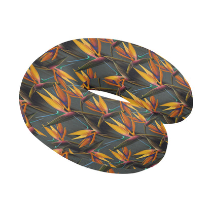 Bird Of Paradise Pattern Print Design 01 U-Shaped Travel Neck Pillow