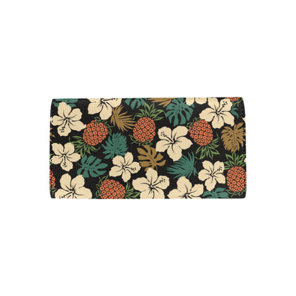 Hawaiian Themed Pattern Print Design H08 Women's Trifold Wallet
