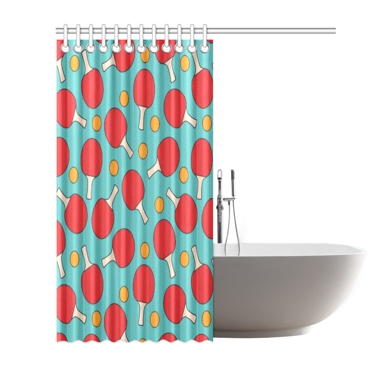 Ping Pong Pattern Print Design A01 Shower Curtain