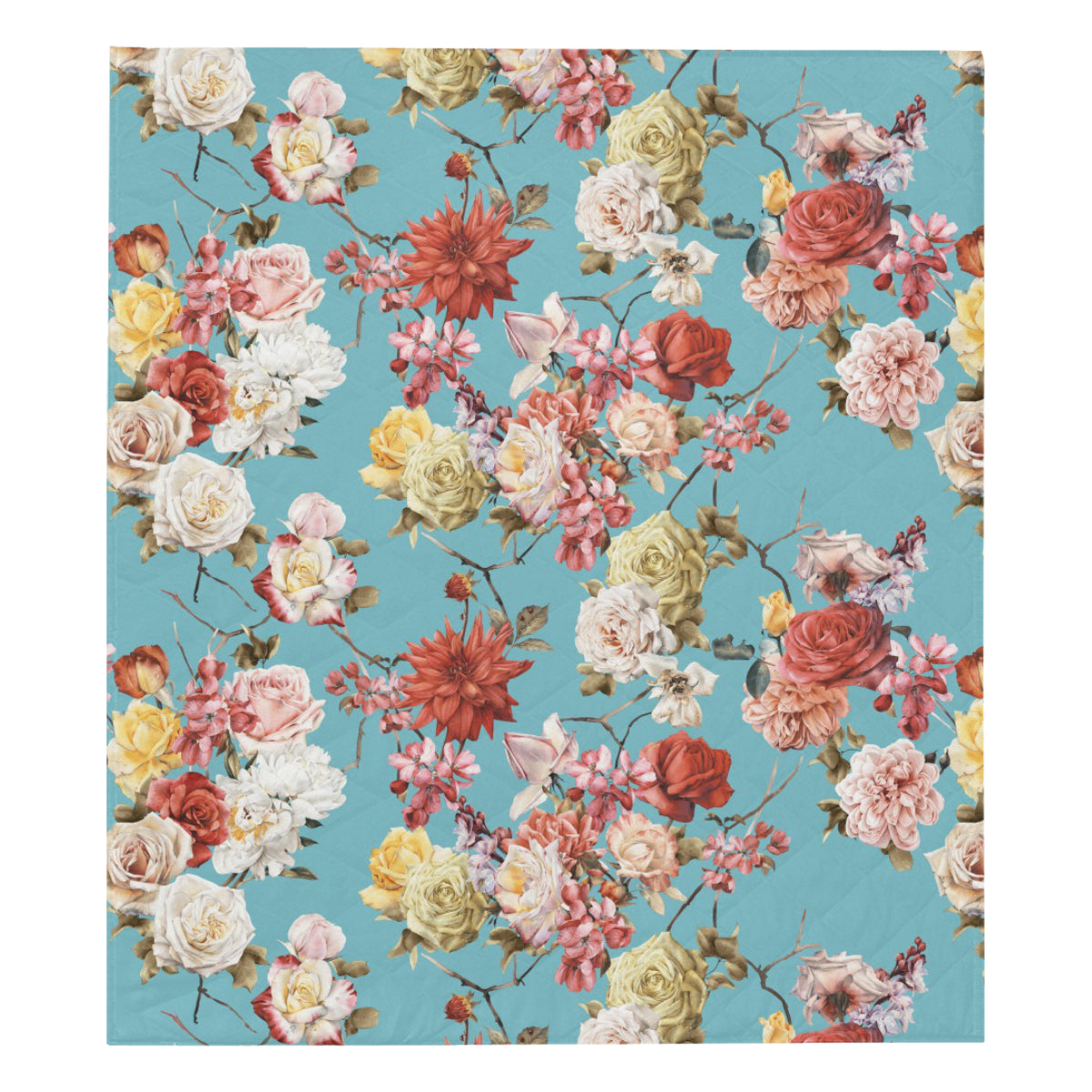 Summer Floral Pattern Print Design SF05 Premium Quilt
