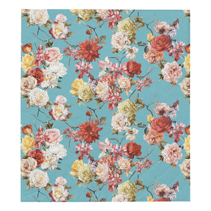 Summer Floral Pattern Print Design SF05 Premium Quilt