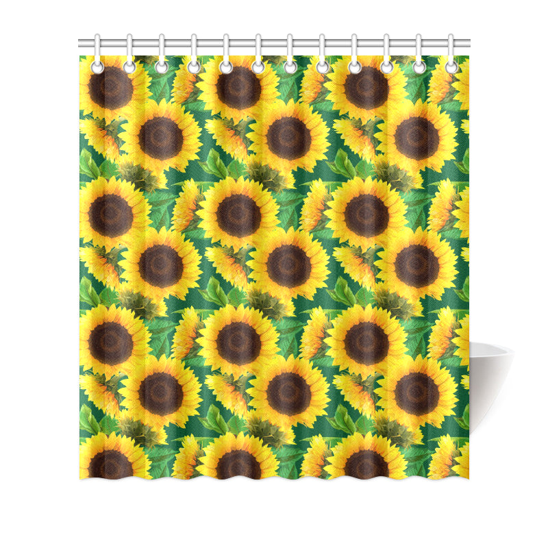 Sunflower Pattern Print Design SF02 Shower Curtain