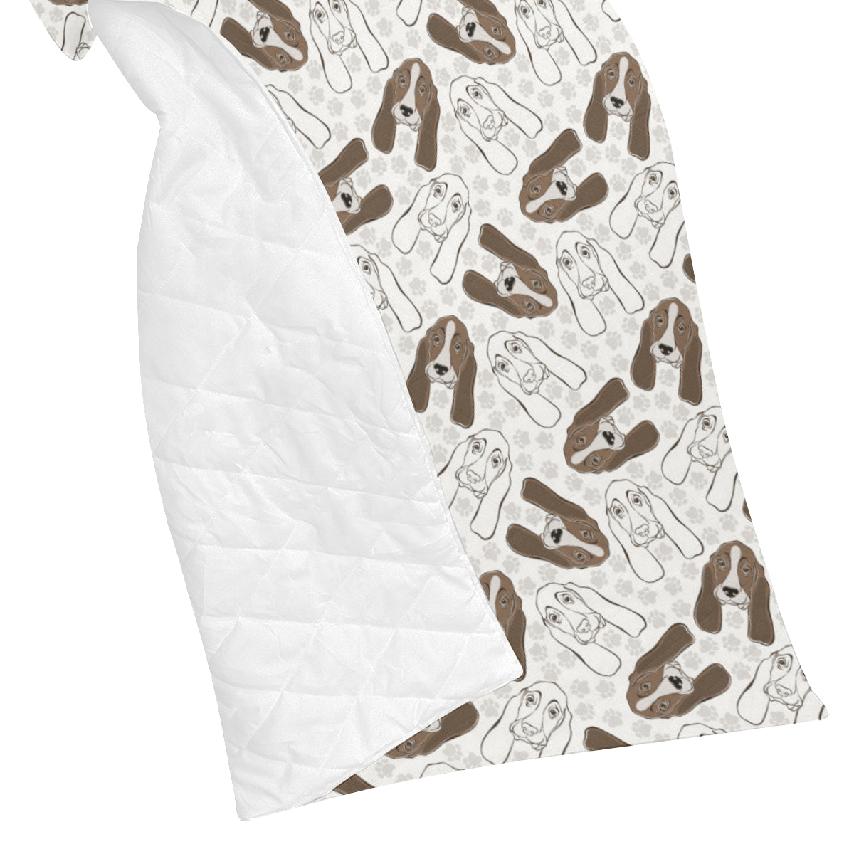 Basset Hound Pattern Print Design 01 Premium Quilt
